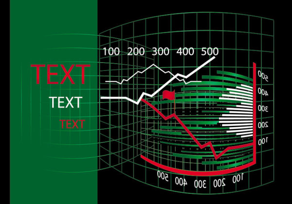 Business Figure on K Line vector 05