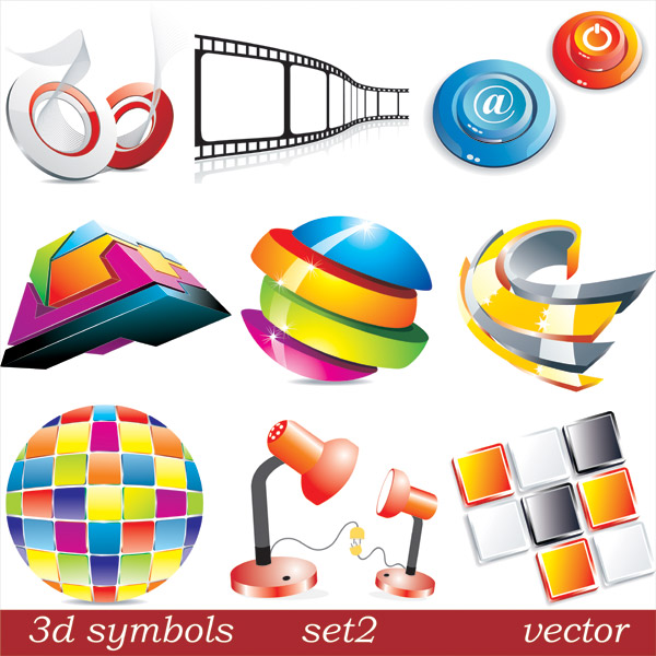 vector three-dimensional icon 