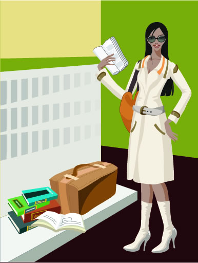 Stylish office people set 23 vector