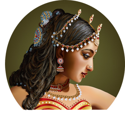 beauty of India vector