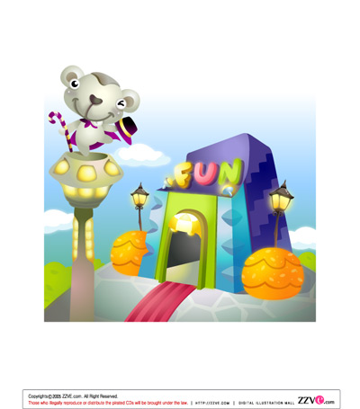 lovely cartoon scene set 21 vector