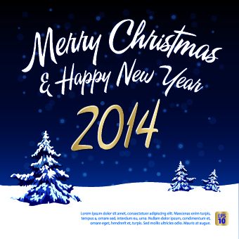 2014 Christmas Winter Vector Backgrounds 02