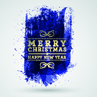 2014 Christmas watercolor background vector 03