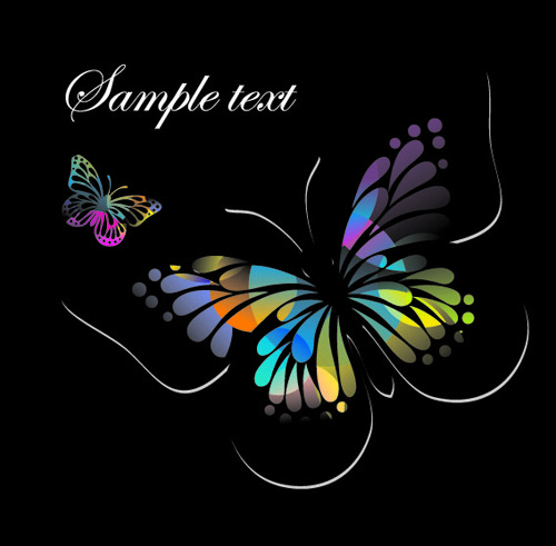 butterfly creative background art 03 Beautiful floral butterfly creative background art 03