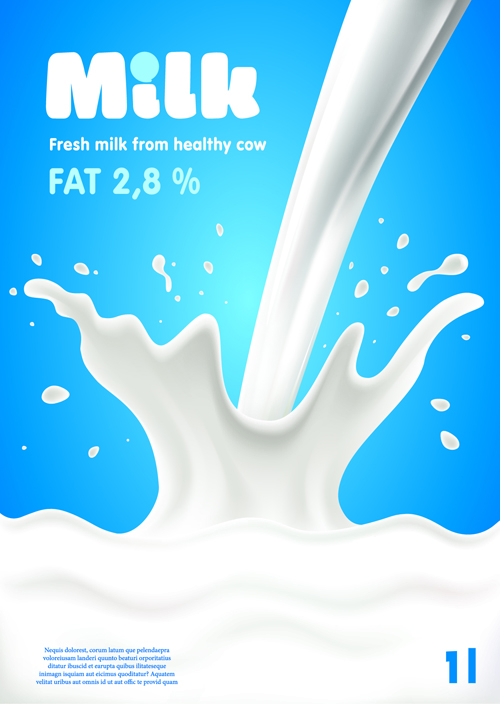 poster milk creative blue 