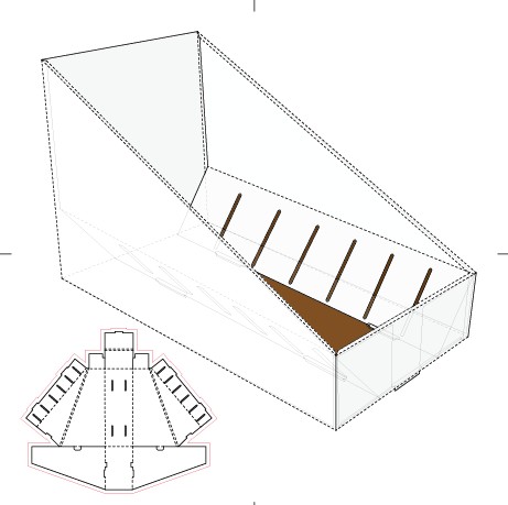 Paper package box print template vector 03