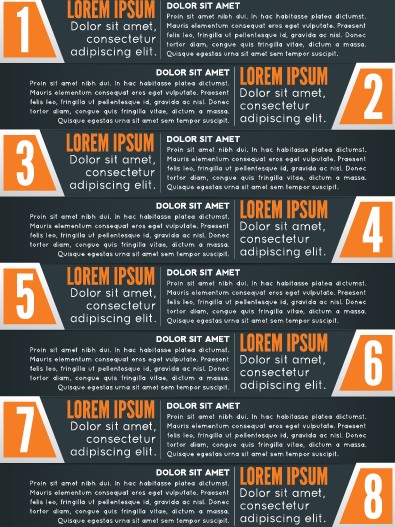 Orange style business template vector design 01