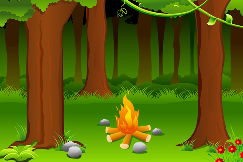 Set of Camping design elements vector 02