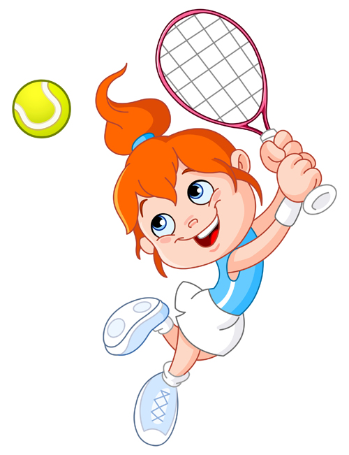 Cartoon little girl vector material 02