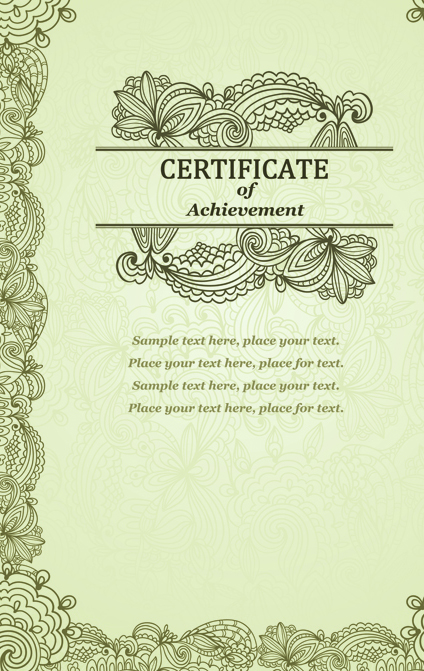 Vector Templates of certificates design set 09