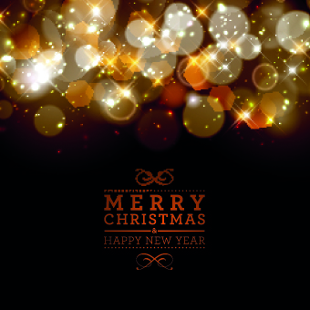 Christmas Golden Halation background vector
