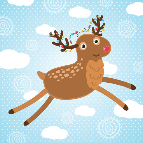 material deer cute christmas 