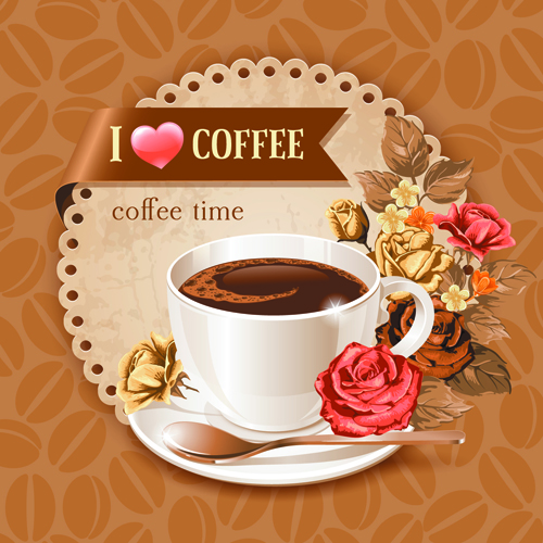 pattern background pattern coffee cup coffee beans coffee background vector background 