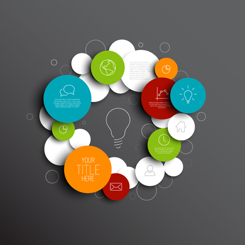 ographic template vector graphics 02 Colored circles infographic template vector graphics 02