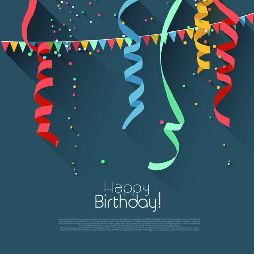 happy birthday happy colored birthday background vector background 