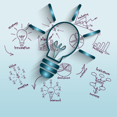ess Idea template graphics vector 02 Creative business Idea template graphics vector 02