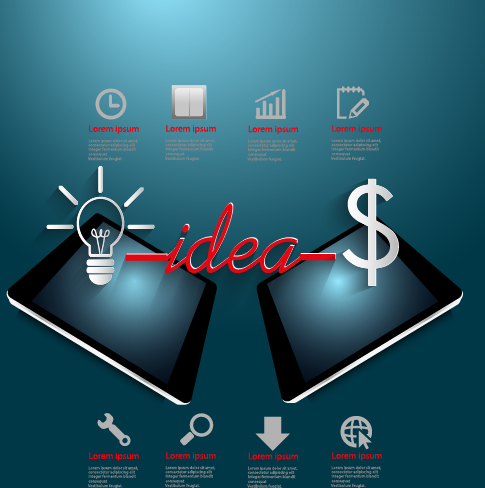 ess Idea template graphics vector 04 Creative business Idea template graphics vector 04