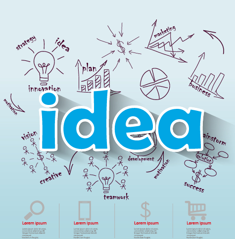 ess Idea template graphics vector 05 Creative business Idea template graphics vector 05