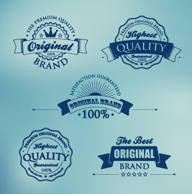 quality premium labels label blue 