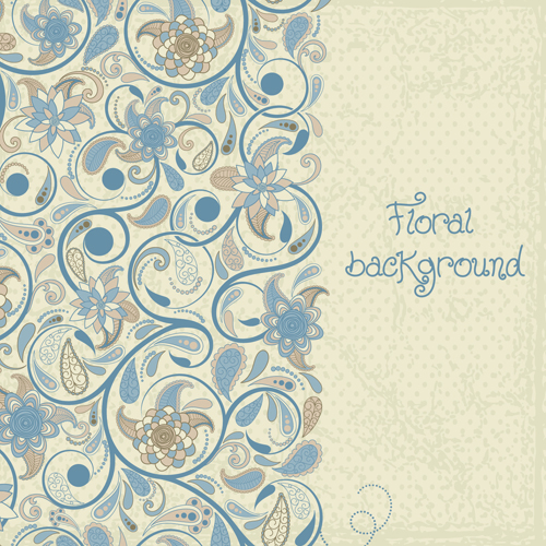 Decorative pattern floral art background vector 03