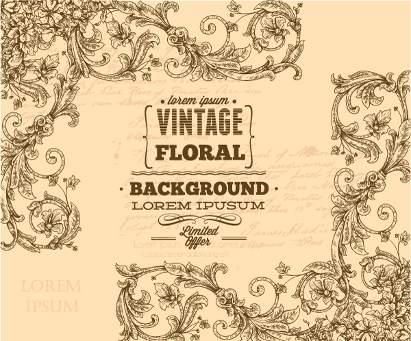 Elegant Vintage background set 01