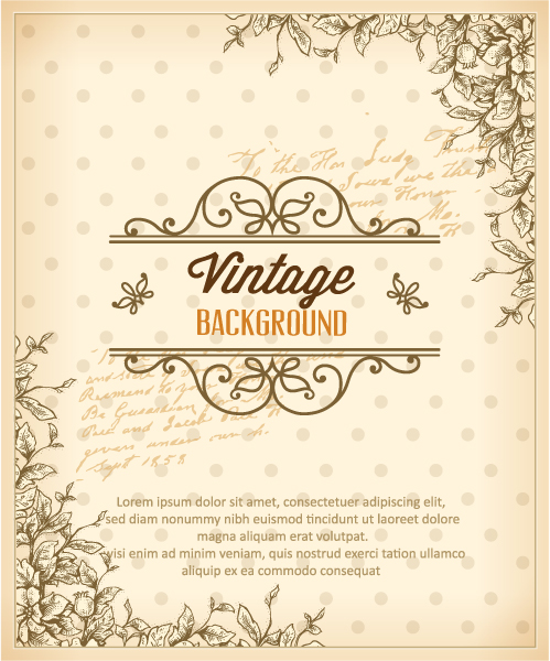 Elegant Vintage background set 04