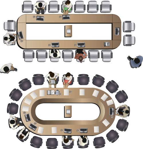 Flat office meeting template vector design 04 Flat office meeting template vector design 04