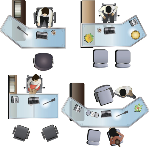 Flat office meeting template vector design 06 Flat office meeting template vector design 06