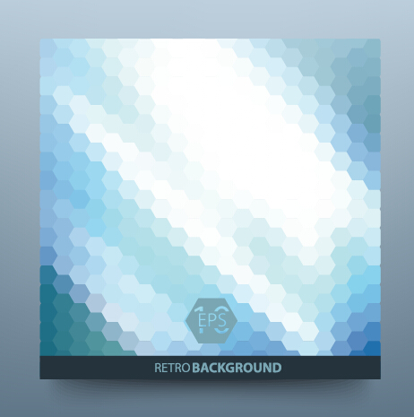 Geometric shapes mosaic background vector set 02