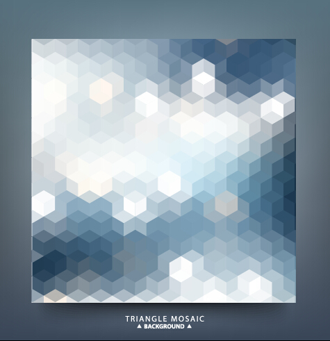 Geometric shapes mosaic background vector set 05
