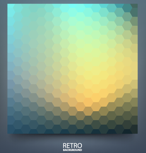 Geometric shapes mosaic background vector set 13
