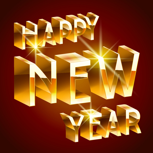 Golden 2016 new year vector design Golden 2016 new year vector design