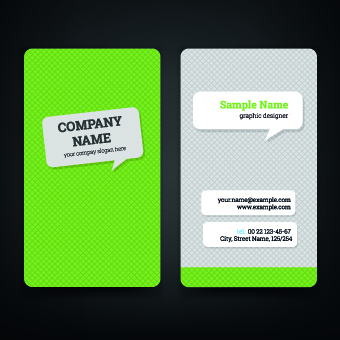 Green style green business cards business 