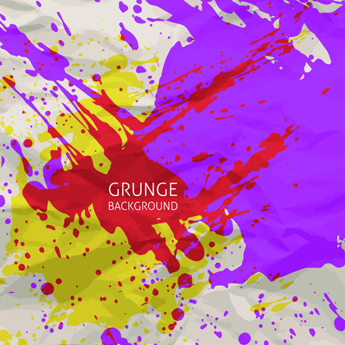 Grunge watercolor background vector design 05