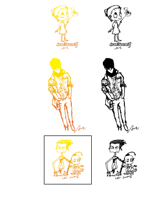 Hand drawn cartoon characters vector 01