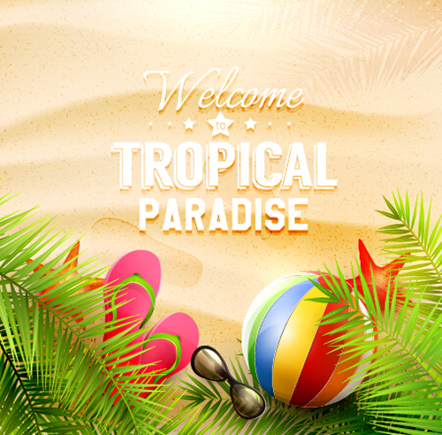 Happy summer holiday background vectors 01