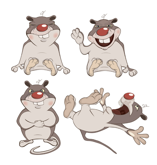 Little mouse cartoon vector