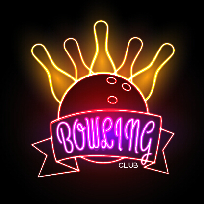 Neon advertising sign vectors material 01