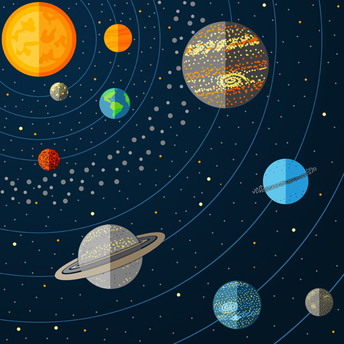 space cartoon background 