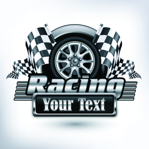 Racing poster creative vector material 01