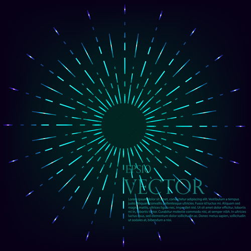 Radiation effects circle vector background 01