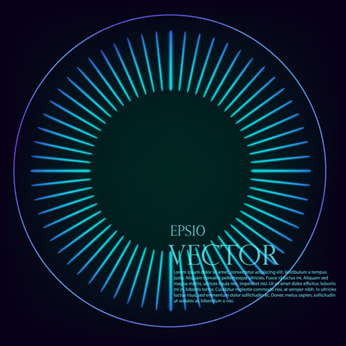 Radiation effects circle vector background 02