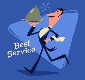 Funny Restaurant poster design vector 01