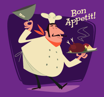 Funny Restaurant poster design vector 03