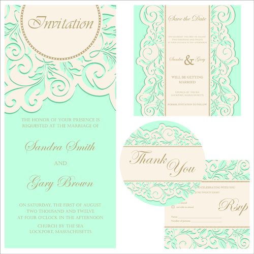 wedding Retro font invitation cards invitation 