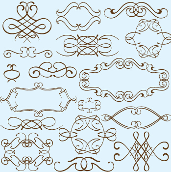 Simple frame with borders and ornaments vector design 11