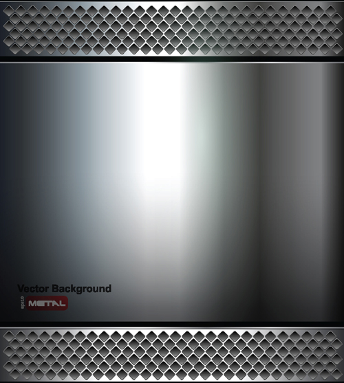 Elements of Steel backgrounds vector set 01