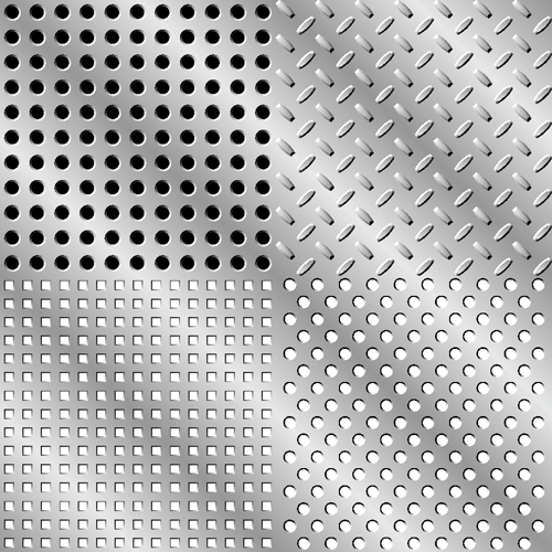 Elements of Steel backgrounds vector set 03