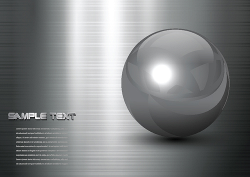 Elements of Steel backgrounds vector set 05