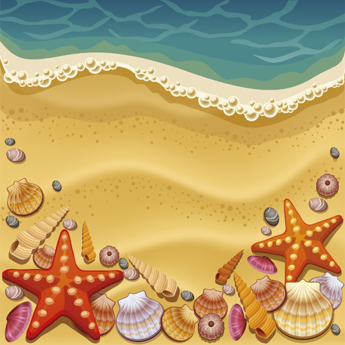 Set of Summer holidays elements vector background 07
